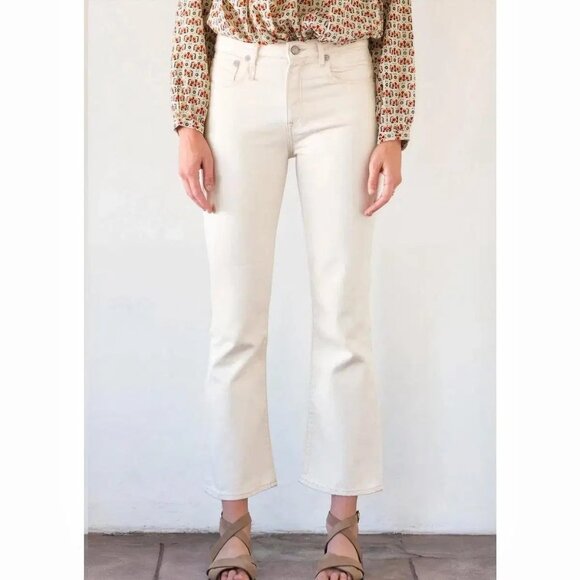 R13 Kick Fit Mid-Rise Jeans in Kent Ecru Size 24 - Picture 1 of 4